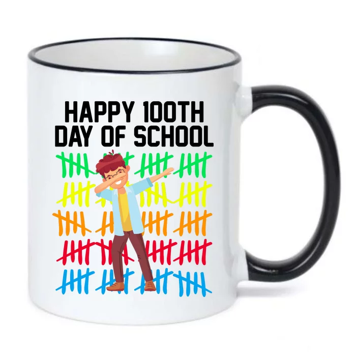 Happy 100th Day Of School Tally Marks Black Color Changing Mug