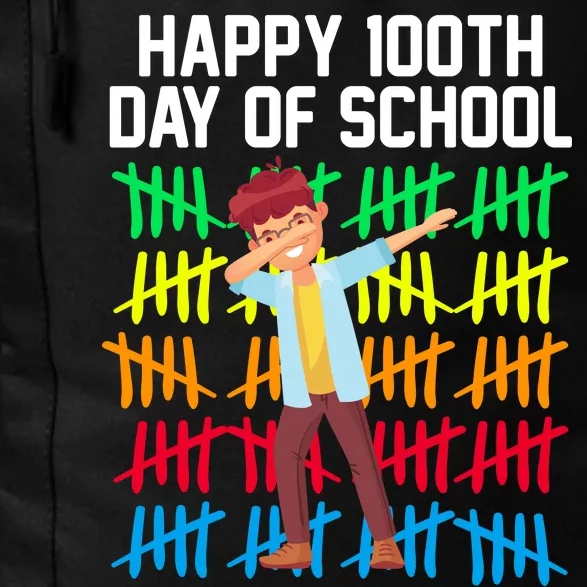 Happy 100th Day Of School Tally Marks Daily Commute Backpack