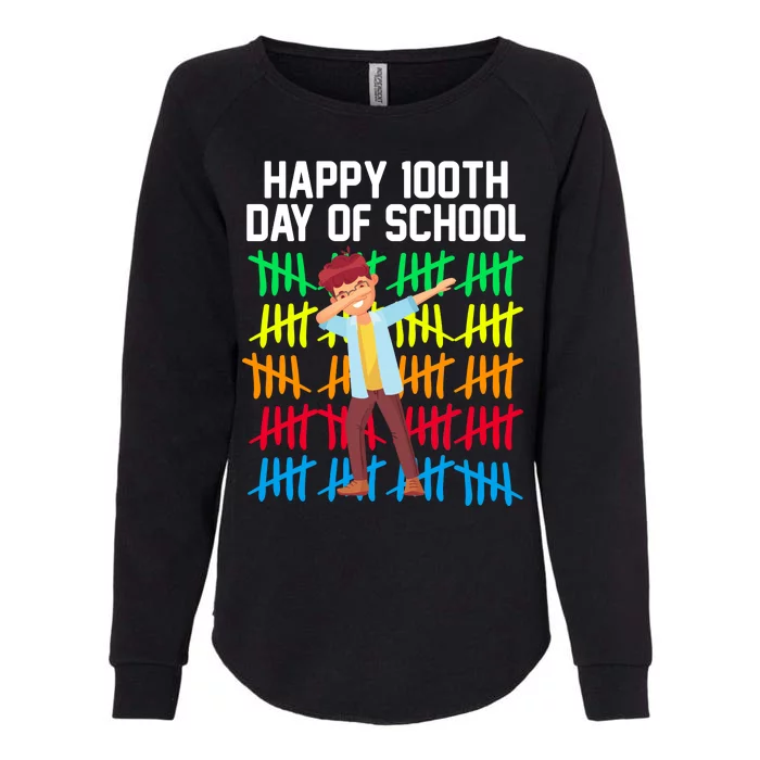 Happy 100th Day Of School Tally Marks Womens California Wash Sweatshirt