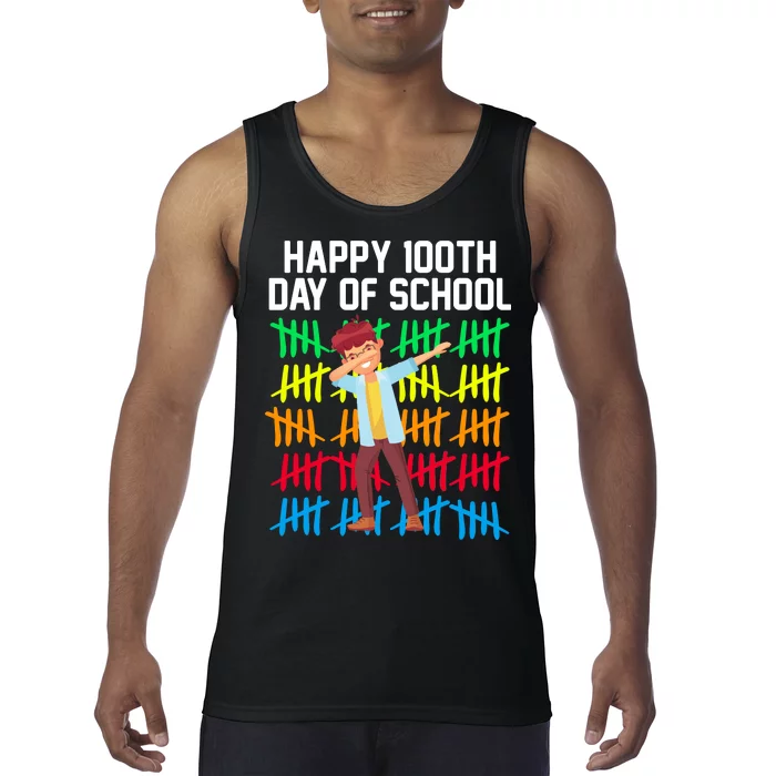 Happy 100th Day Of School Tally Marks Tank Top