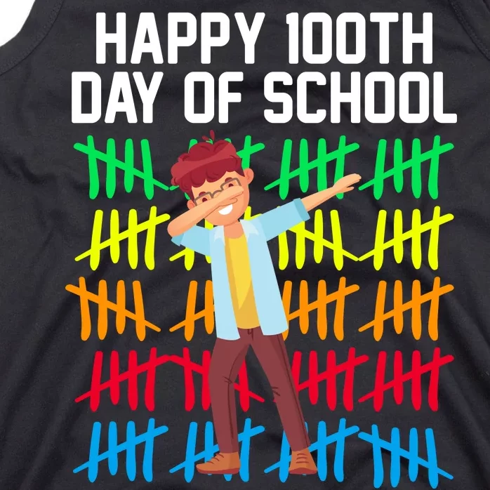 Happy 100th Day Of School Tally Marks Tank Top