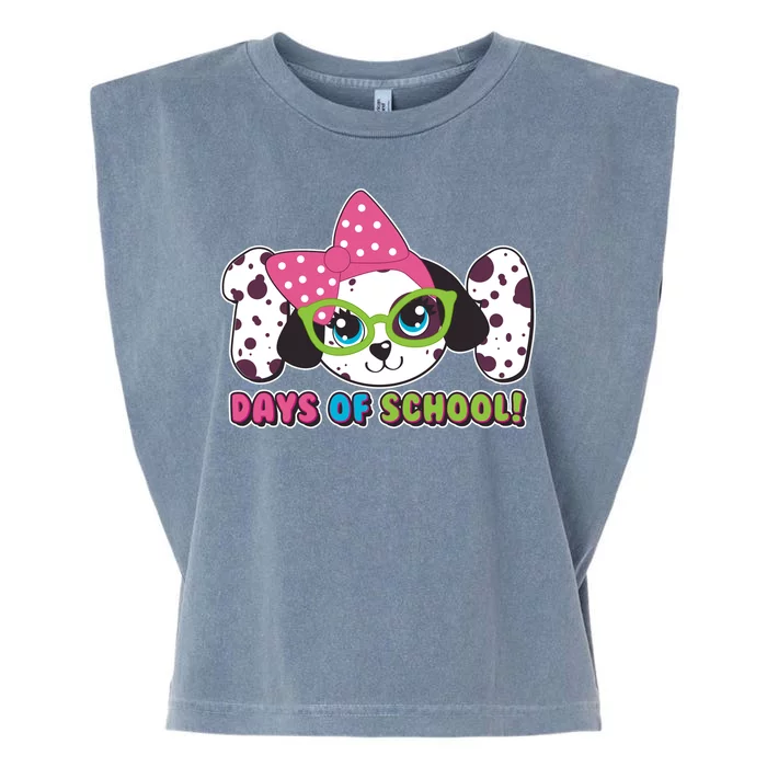 Happy 101 Days Of School Dalmatian Dog Garment-Dyed Women's Muscle Tee