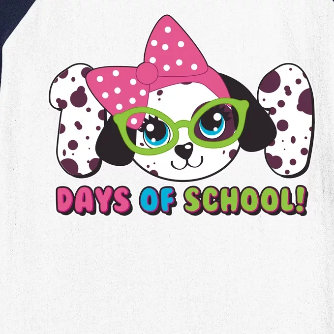 Happy 101 Days Of School Dalmatian Dog Baseball Sleeve Shirt