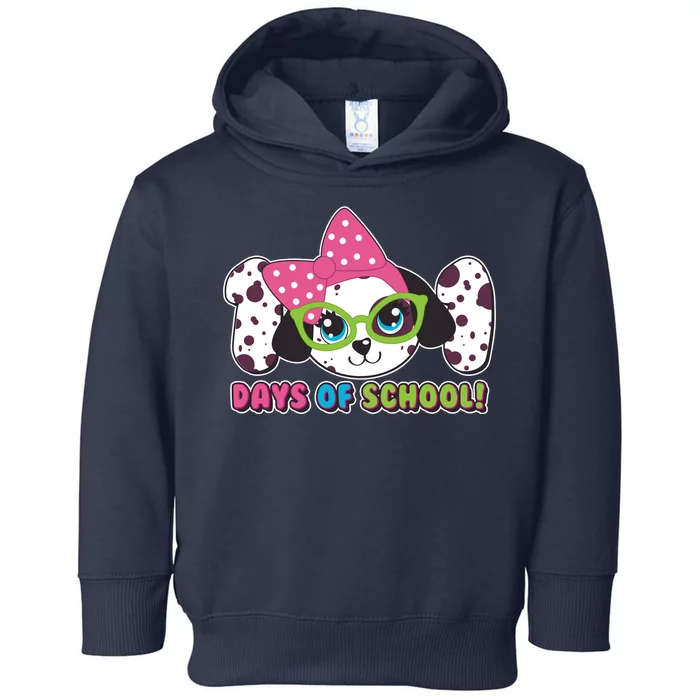 Happy 101 Days Of School Dalmatian Dog Toddler Hoodie