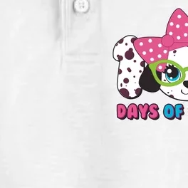 Happy 101 Days Of School Dalmatian Dog Dry Zone Grid Performance Polo