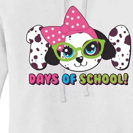 Happy 101 Days Of School Dalmatian Dog Women's Pullover Hoodie