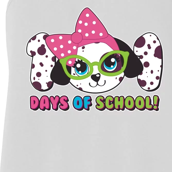 Happy 101 Days Of School Dalmatian Dog Women's Racerback Tank