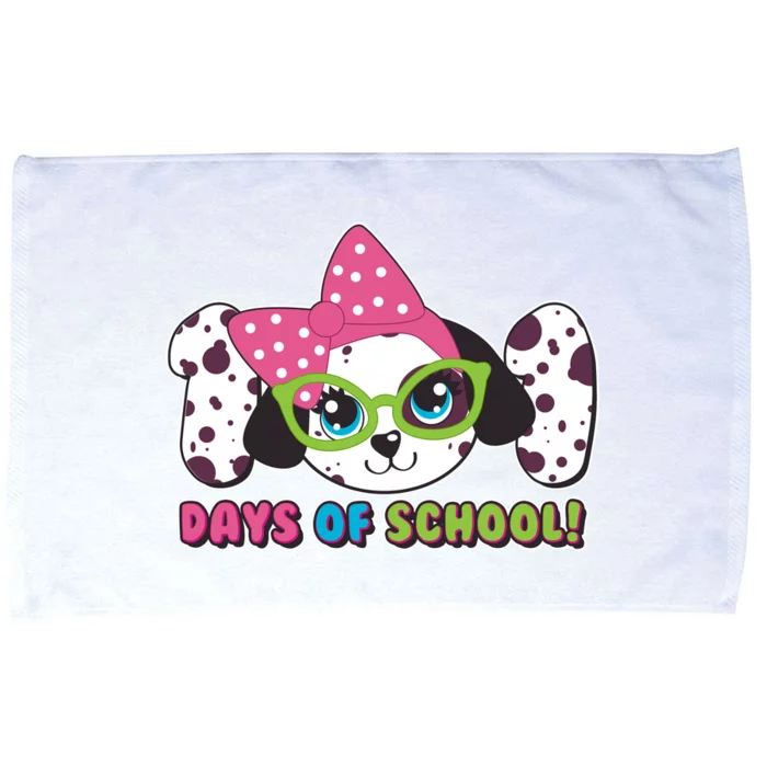 Happy 101 Days Of School Dalmatian Dog Microfiber Hand Towel