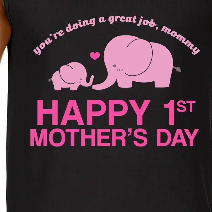 Happy 1st Mothers Day Cute Elephant Comfort Colors® Tank Top