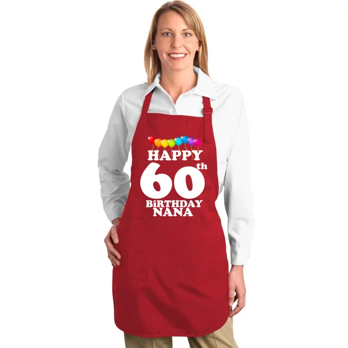 Happy 60th Birthday NANA Full-Length Apron With Pocket