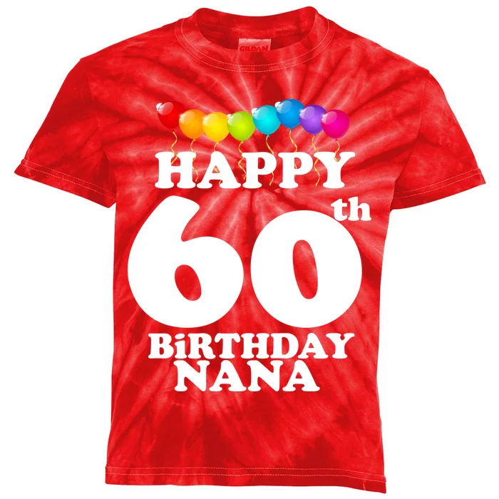 Happy 60th Birthday NANA Kids Tie-Dye T-Shirt