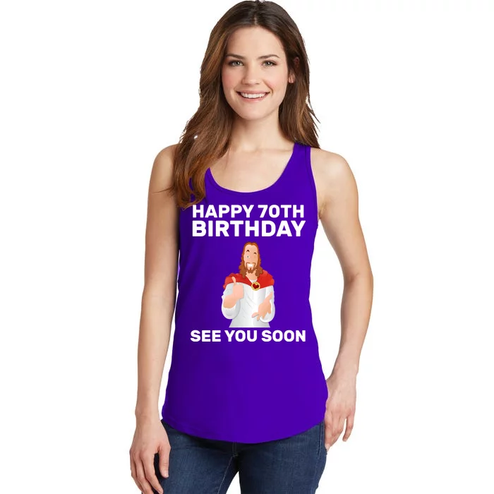 Happy 70th Birthday See You Soon Ladies Essential Tank