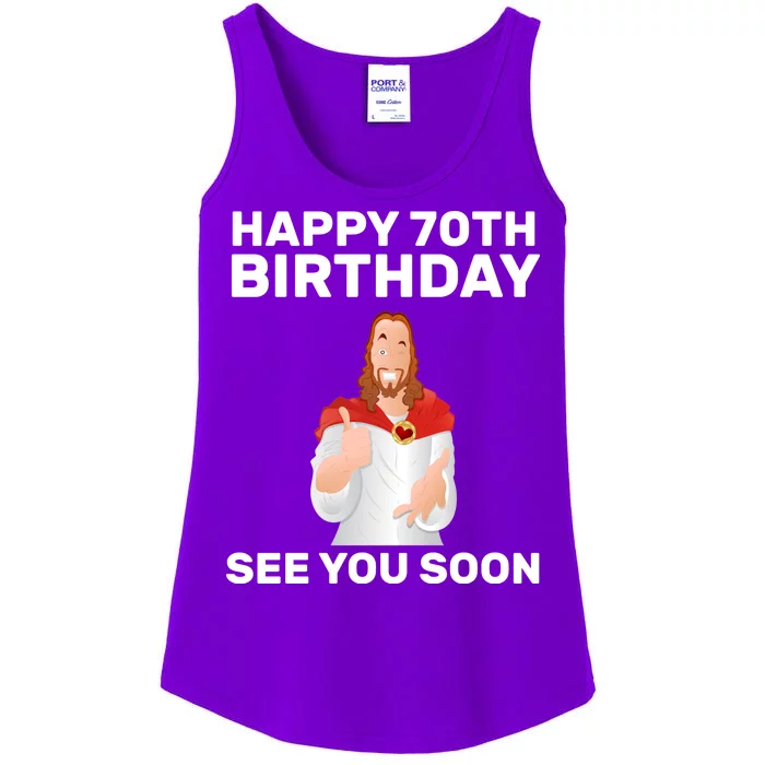 Happy 70th Birthday See You Soon Ladies Essential Tank