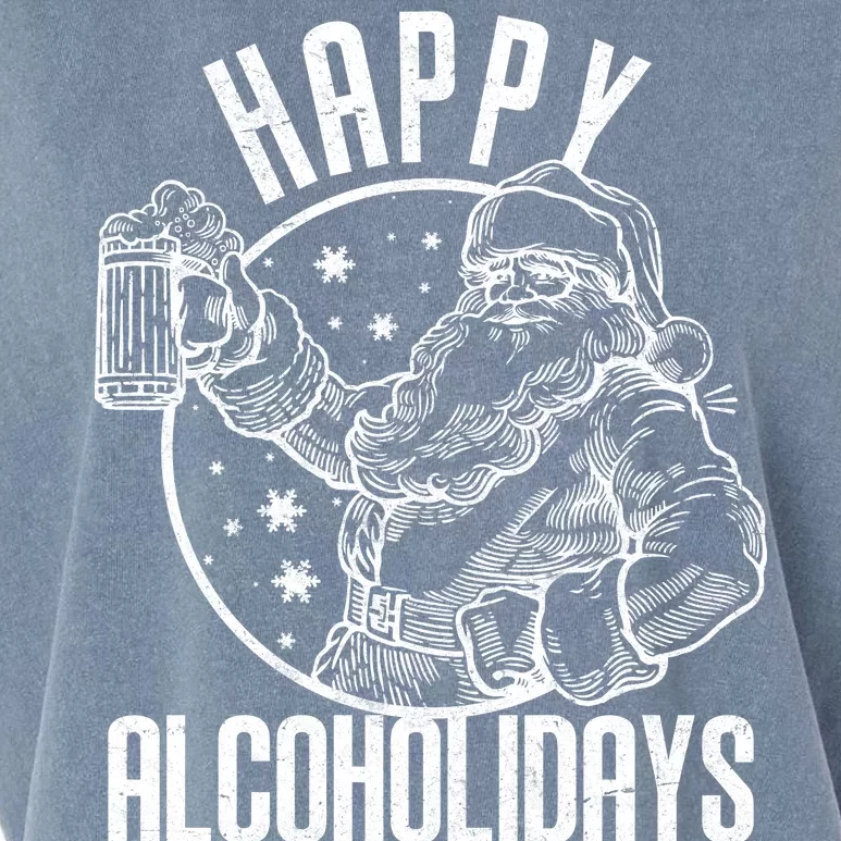 Happy Alcoholidays Christmas Santa Garment-Dyed Women's Muscle Tee