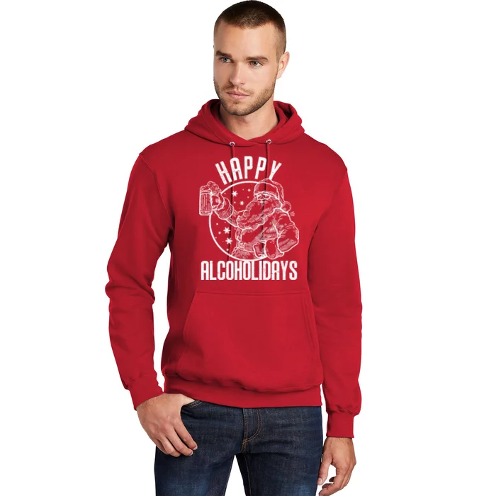 Happy Alcoholidays Christmas Santa Hoodie