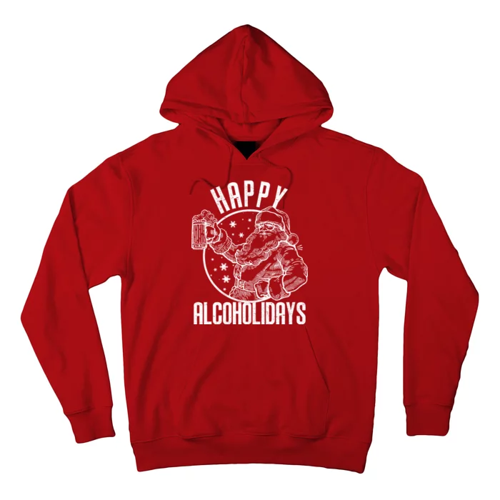 Happy Alcoholidays Christmas Santa Hoodie