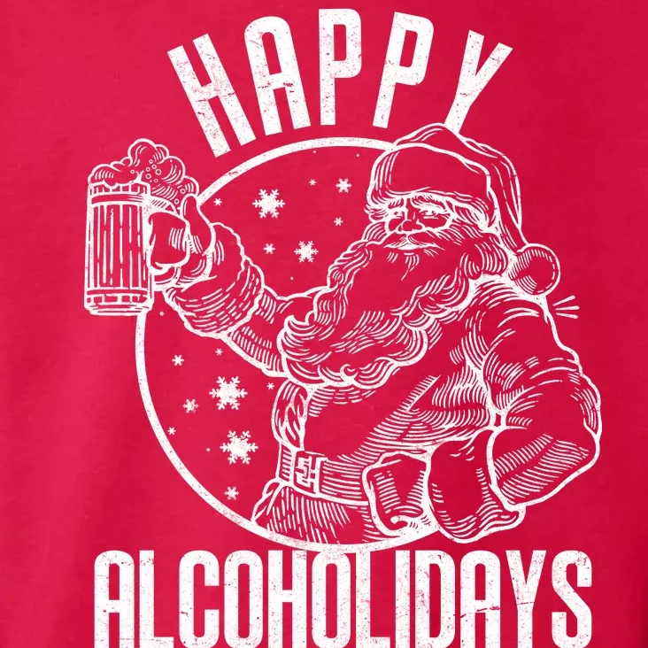 Happy Alcoholidays Christmas Santa Toddler Hoodie