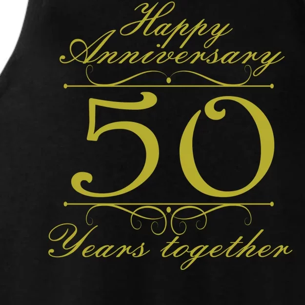 Happy Anniversary 50 Years Together Ladies Tri-Blend Wicking Tank