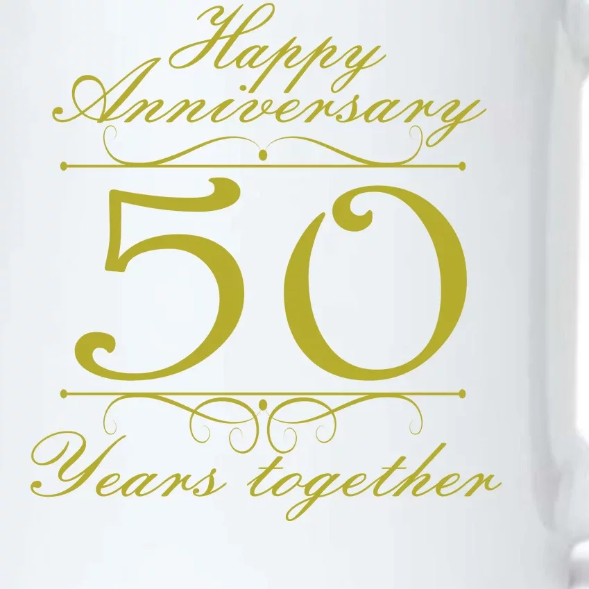 Happy Anniversary 50 Years Together Black Color Changing Mug