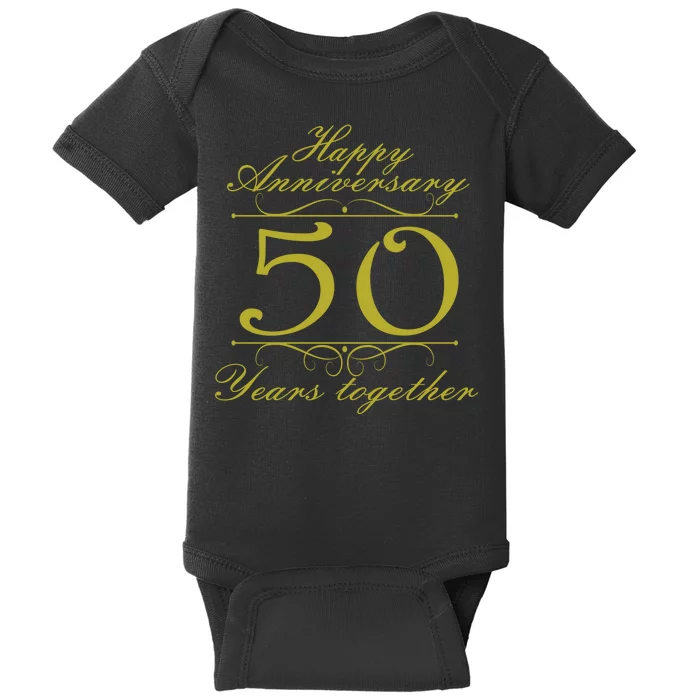 Happy Anniversary 50 Years Together Baby Bodysuit