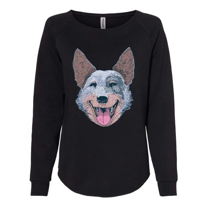 Happy Australian Cattle Dog Womens California Wash Sweatshirt