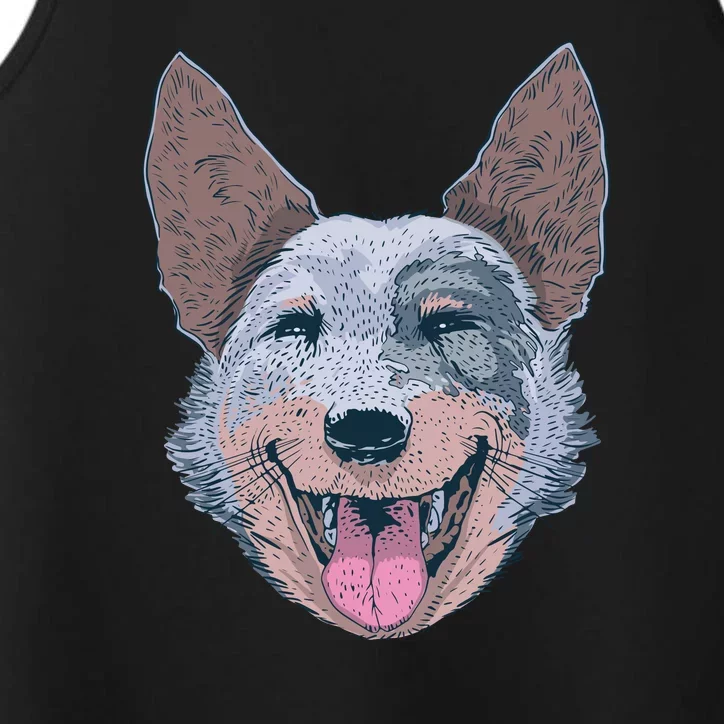 Happy Australian Cattle Dog Performance Tank