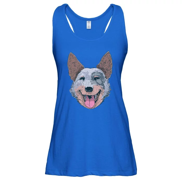 Happy Australian Cattle Dog Ladies Essential Flowy Tank