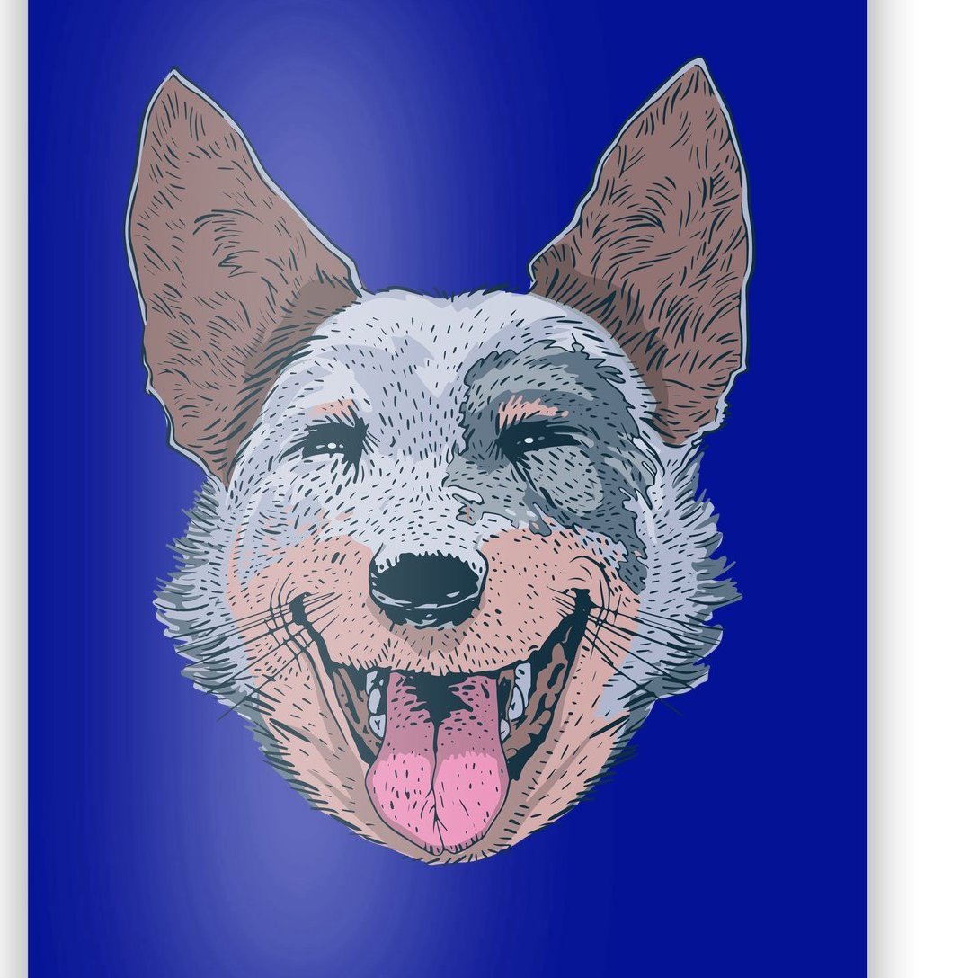 Happy Australian Cattle Dog Poster