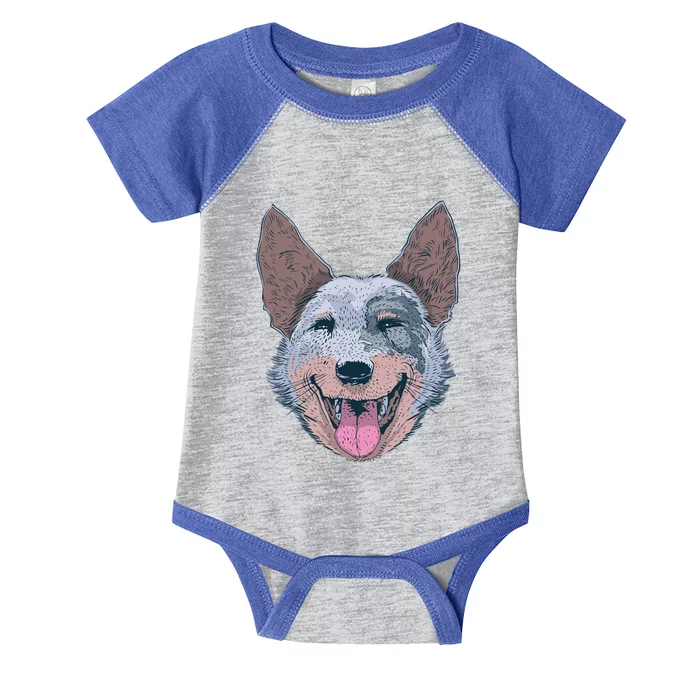 Happy Australian Cattle Dog Infant Baby Jersey Bodysuit