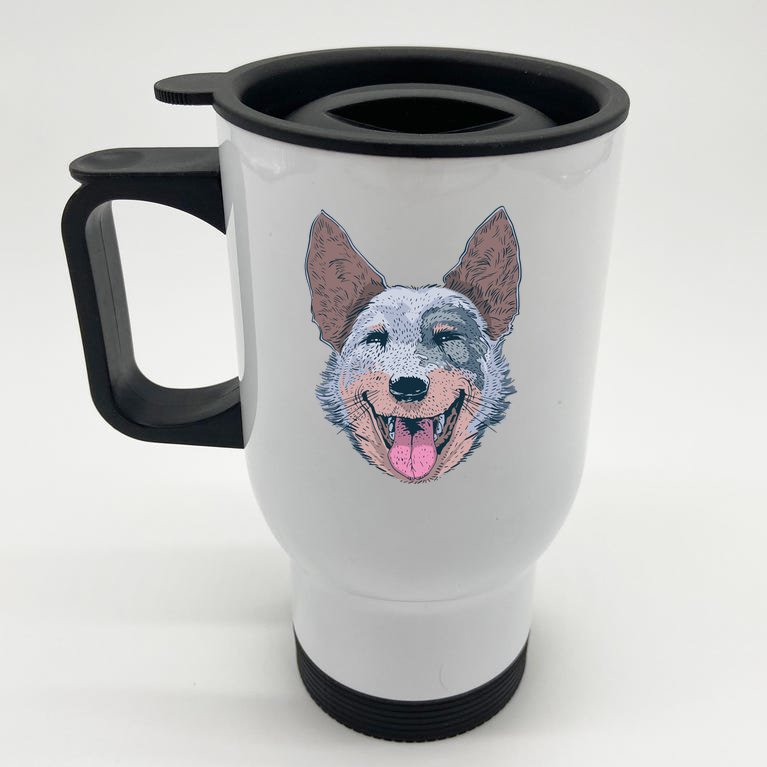 Happy Australian Cattle Dog Stainless Steel Travel Mug