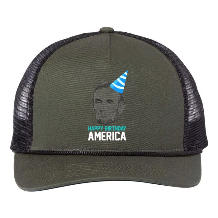 Happy Birthday America Retro Rope Trucker Hat Cap