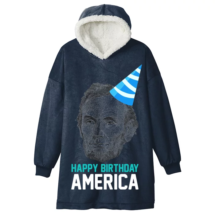 Happy Birthday America Hooded Wearable Blanket