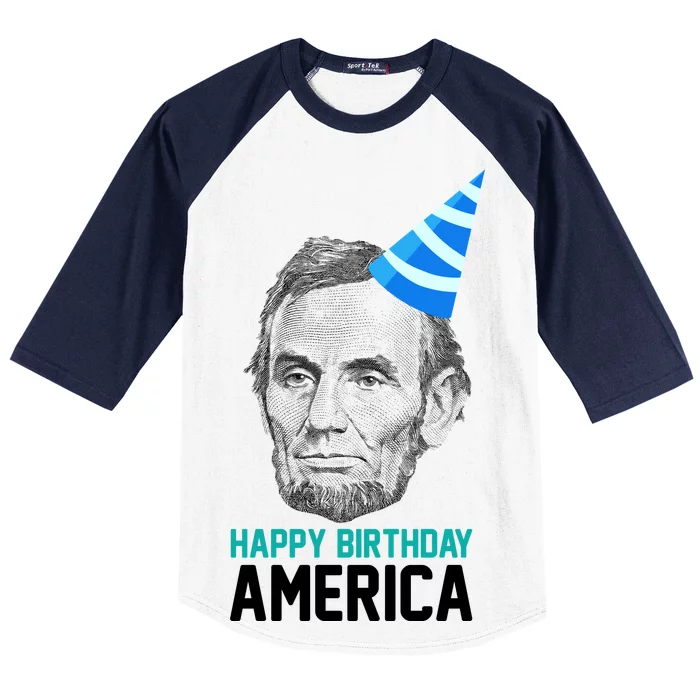 Happy Birthday America Baseball Sleeve Shirt