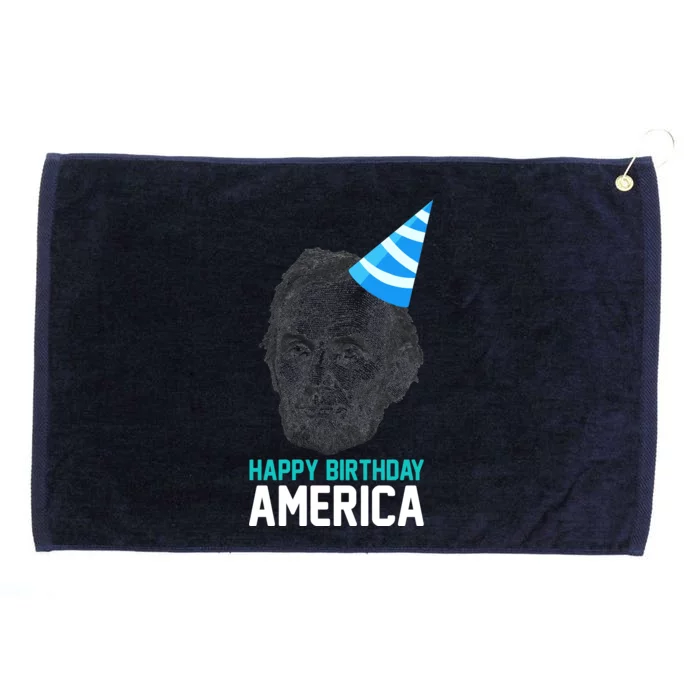 Happy Birthday America Grommeted Golf Towel