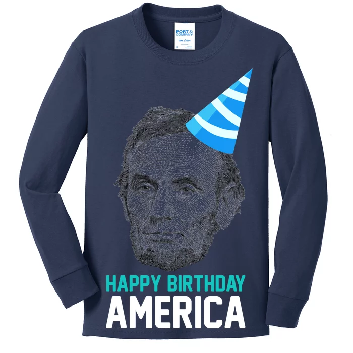 Happy Birthday America Kids Long Sleeve Shirt