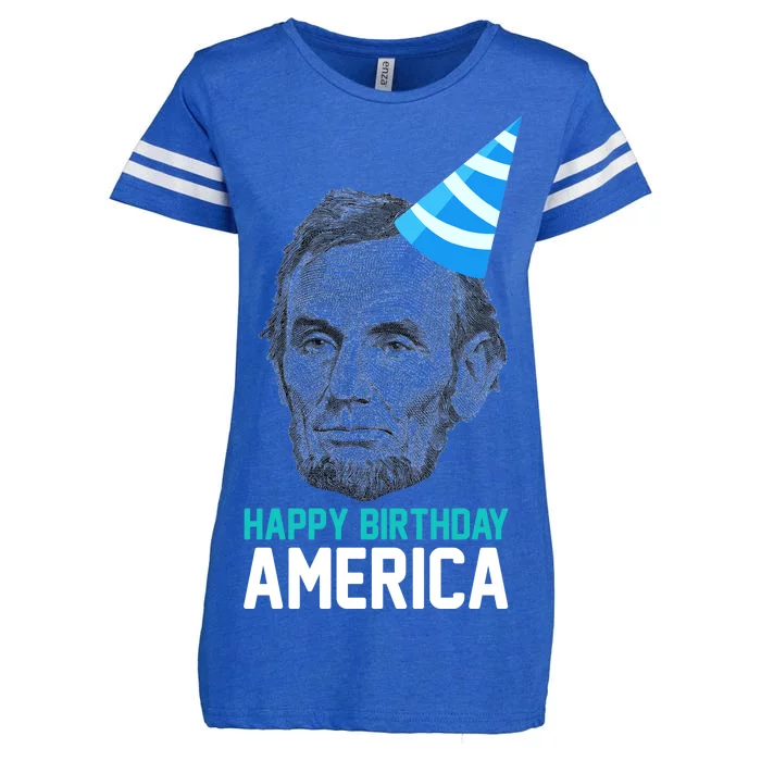 Happy Birthday America Enza Ladies Jersey Football T-Shirt