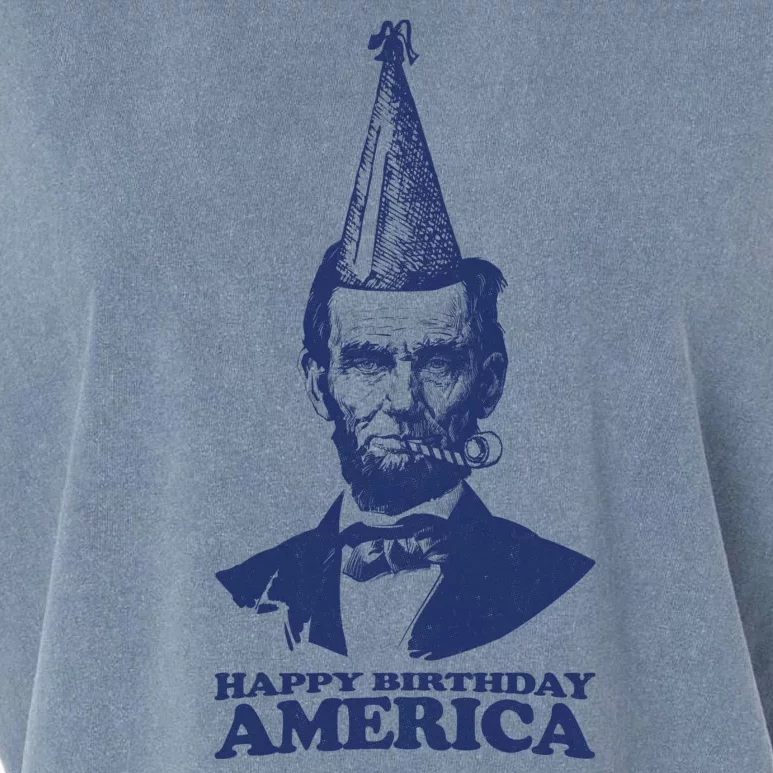 Happy Birthday America Abe Lincoln Garment-Dyed Women's Muscle Tee