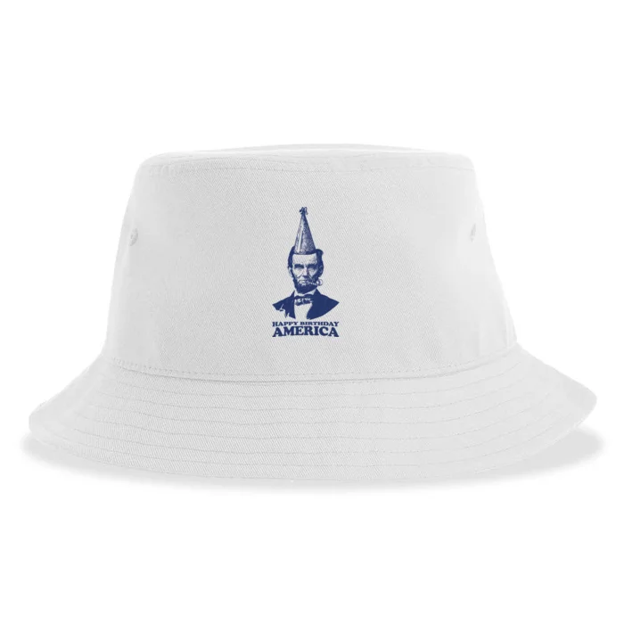 Happy Birthday America Abe Lincoln Sustainable Bucket Hat