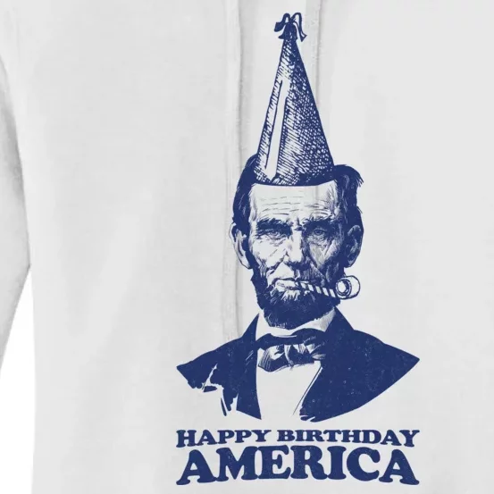 Happy Birthday America Abe Lincoln Women's Pullover Hoodie