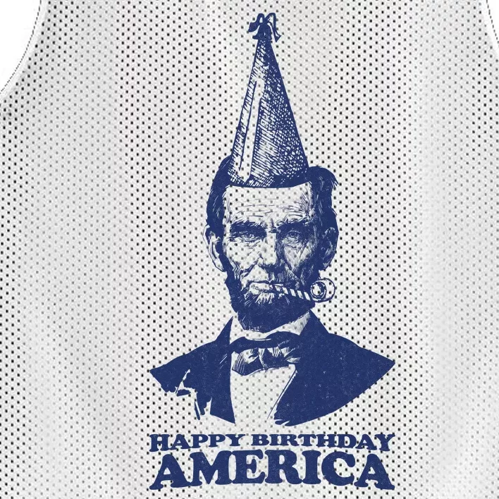 Happy Birthday America Abe Lincoln Mesh Reversible Basketball Jersey Tank