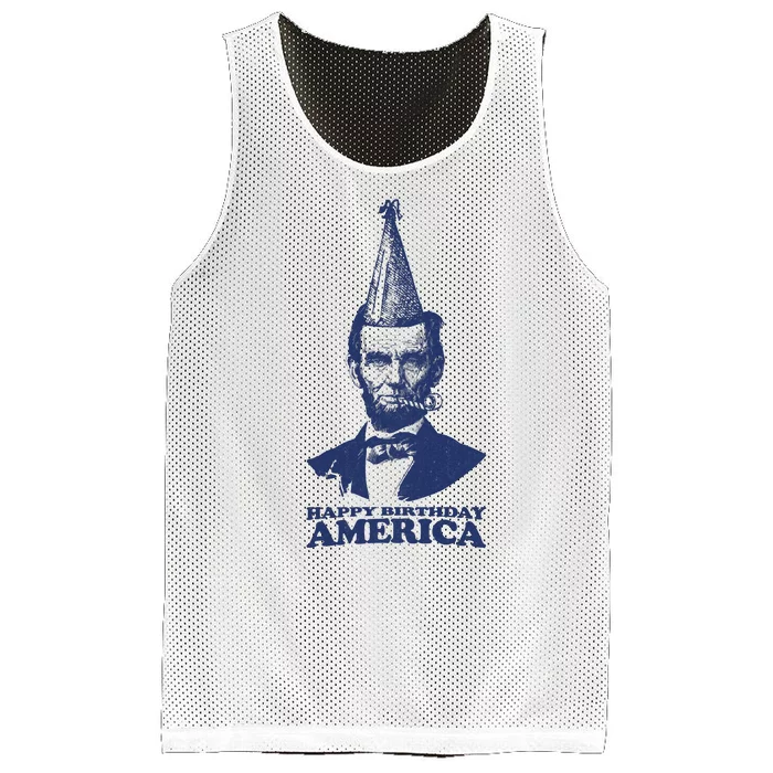 Happy Birthday America Abe Lincoln Mesh Reversible Basketball Jersey Tank