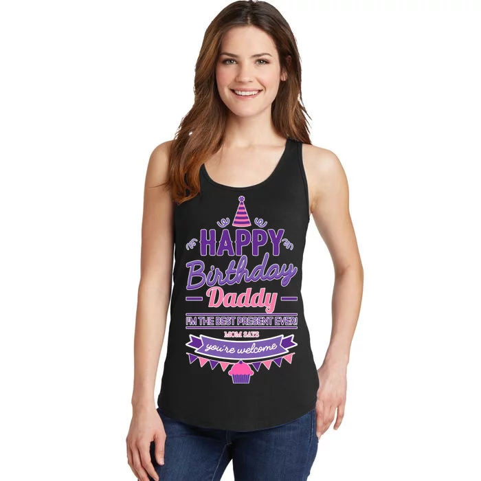 Happy Birthday Daddy Daughter Ladies Essential Tank