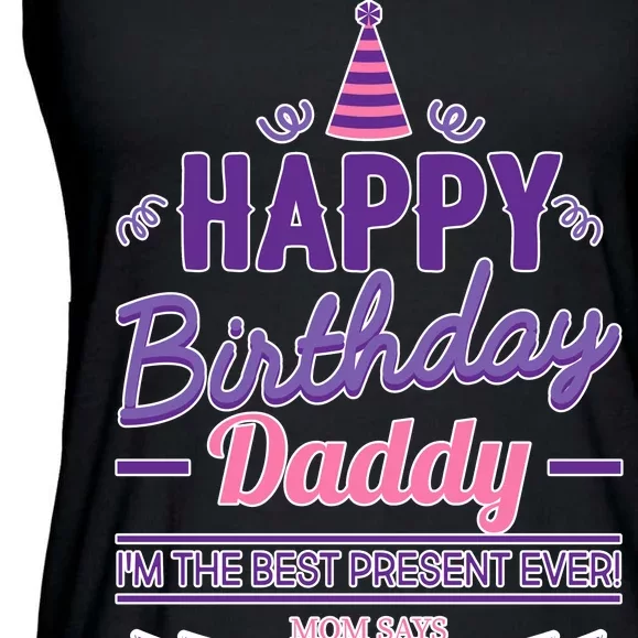 Happy Birthday Daddy Daughter Ladies Essential Flowy Tank