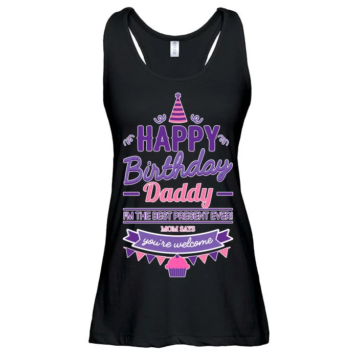 Happy Birthday Daddy Daughter Ladies Essential Flowy Tank