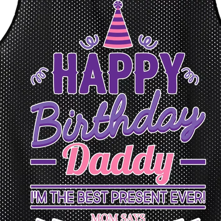 Happy Birthday Daddy Daughter Mesh Reversible Basketball Jersey Tank