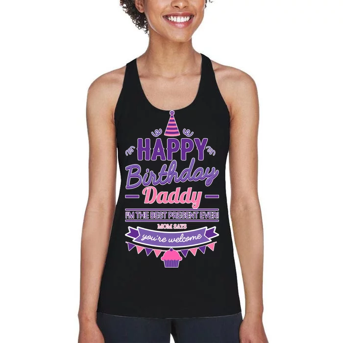 Happy Birthday Daddy Daughter Women's Racerback Tank