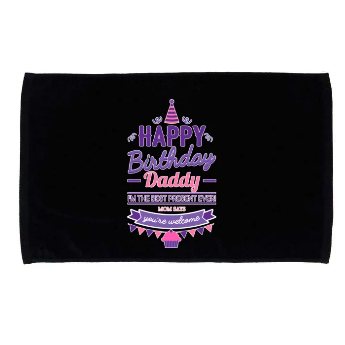 Happy Birthday Daddy Daughter Microfiber Hand Towel