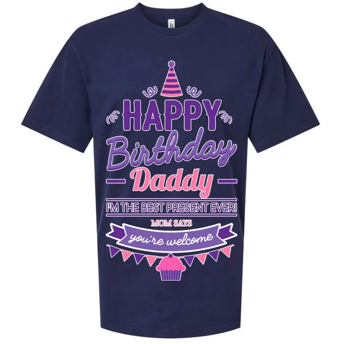 Happy Birthday Daddy Daughter Sueded Cloud Jersey T-Shirt