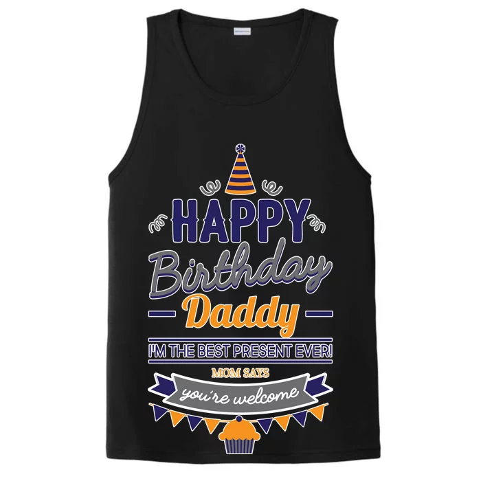 Happy Birthday Daddy Son Performance Tank