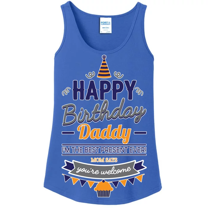 Happy Birthday Daddy Son Ladies Essential Tank